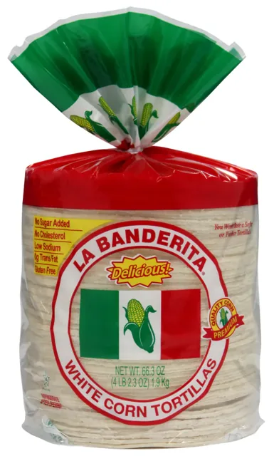 La Banderita White Corn Tortillas