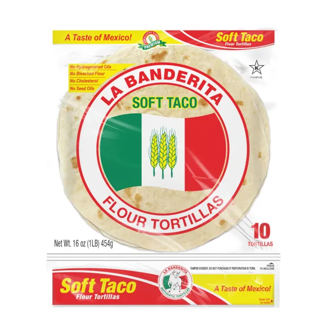 La Banderita 8" Soft Taco Tortillas, 10 ct