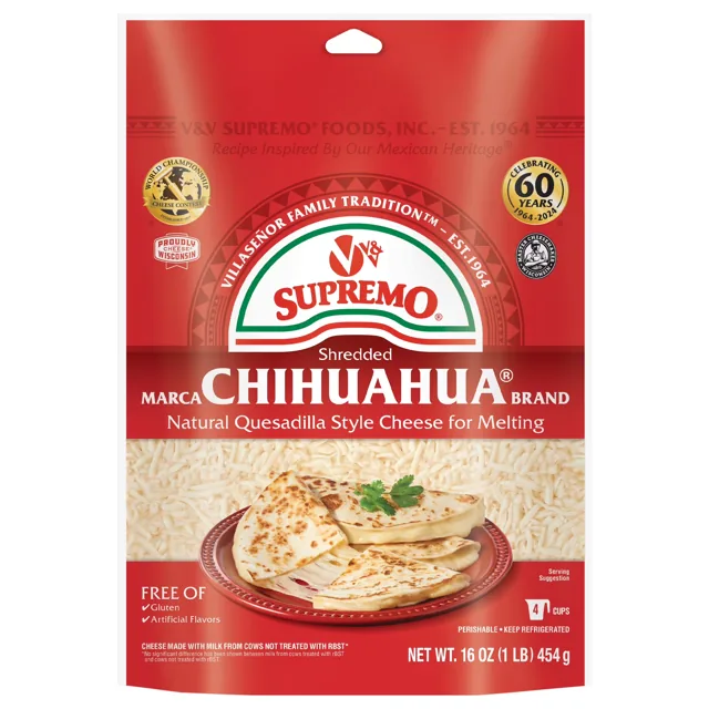 Supremo Shredded Chihuahua Cheese, 16 oz