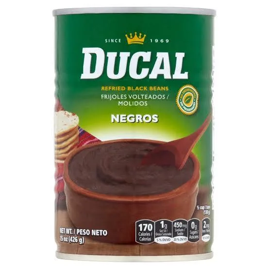 Ducal Black Refried Beans, 29 oz