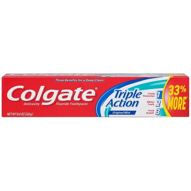 Colgate Triple Action Toothpaste, 8 oz