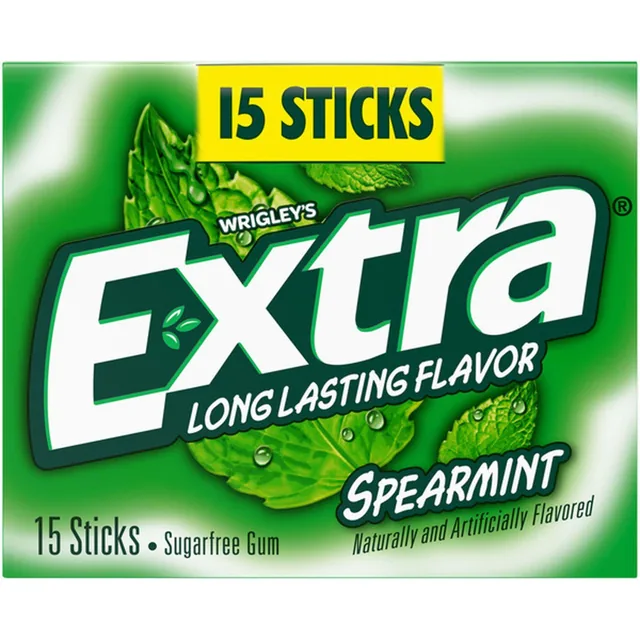 Extra Spearmint Gum, 15 sticks